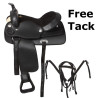 Duraleather Black Western Synthetic Horse Saddle Tack 16 17