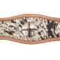 Turquoise Brindle Cowhide Horse Headstall Breast Collar