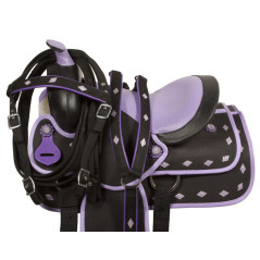 Purple Ostrich Pony Western Synthetic Saddle Tack Pad 12 13