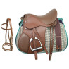 Tan Leather English Horse Saddle Tack Pad Package 18