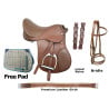 Premium Tan Leather English Saddle Package For Sale 16 18