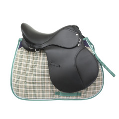 Premium Black Leather English Saddle Package For Sale 16 18