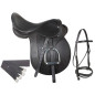 Premium All Purpose Black Leather English Saddle  16.5