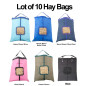 Lot of 10 Horse Top Load Hay Bag Bags Blue Pink Black Green