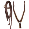 Brown Horse Nylon Headstall Western Bridle Reins Breast Collar