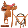 Pink Leather Round Kids Pony Barrel Saddle 12 13