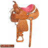 Pink Leather Round Kids Pony Barrel Saddle 12 13