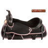 Multi Color Black Pink Synthetic Western Horse Saddle 17