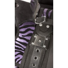Kids Purple Zebra Synthetic Western Saddle Package 12