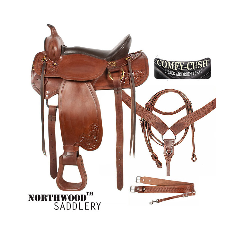 15 Gaited Horse Leather Endurance Western Saddle