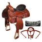 Premium Padded Leather Western Trail Saddle 16