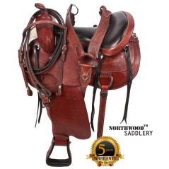 Premium Handtooled Leather Trail Endurance Saddle 17