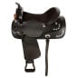 Black Texas Star Western Trail Leather Saddle 17 18
