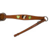Green Hair on Hide Leather Headstall Breast Collar Tack