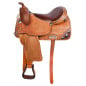 Brown Gator Western Leather Barrel Horse Saddle 14 16