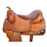 Brown Gator Western Leather Barrel Horse Saddle 14 16