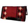 Red Black and Tan Premium Quality Wool Fleece Western Saddle Pad