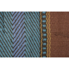 Brown Blue Teal Premium NZ Wool Fleece Western Saddle Pad