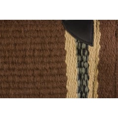 Brown Green Yellow Premium Wool Fleece Western Saddle Pad