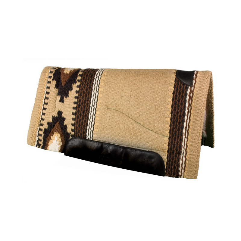Tan Chocolate Classic Wool Topped Western Horse Saddle Pad