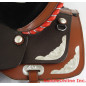 15-17 Stunning Two Tone Saddle With Red Trimming Tack