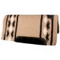 Tan With Black And White Quality Wool Western Horse Saddle Pad