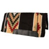 Black Yellow Red and Green Quality Wool Western Horse Saddle Pad