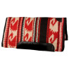 Red Black & Tan Heavy Duty NZ Wool Western Horse Saddle Pad