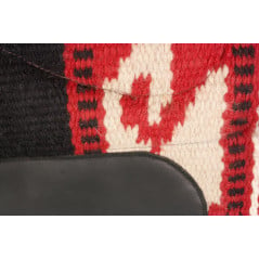 Red, Black & White Heavy Duty Wool Western Horse Saddle Pad