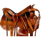 Brown Leather Pleasure Trail Western Horse Saddle 15 16