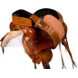 Brown Leather Pleasure Trail Western Horse Saddle 15 16