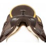 Brown Yellow Gator Light Weight Synthetic Saddle 16