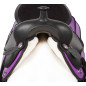 Purple  Black Western Synthetic Horse Saddle Tack 14