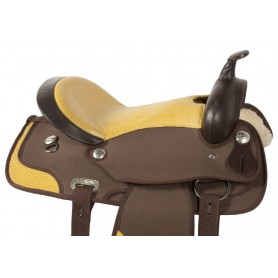 Brown Gator Light Weight Synthetic Saddle 16 17
