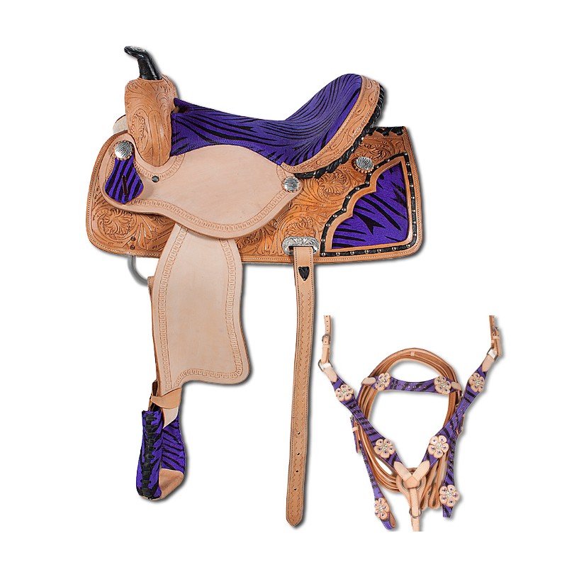 Tahoe Zebra Print Hair On Western Spur Straps with Sunspots for Horse Riding Royal International 17-2010Z-PK 