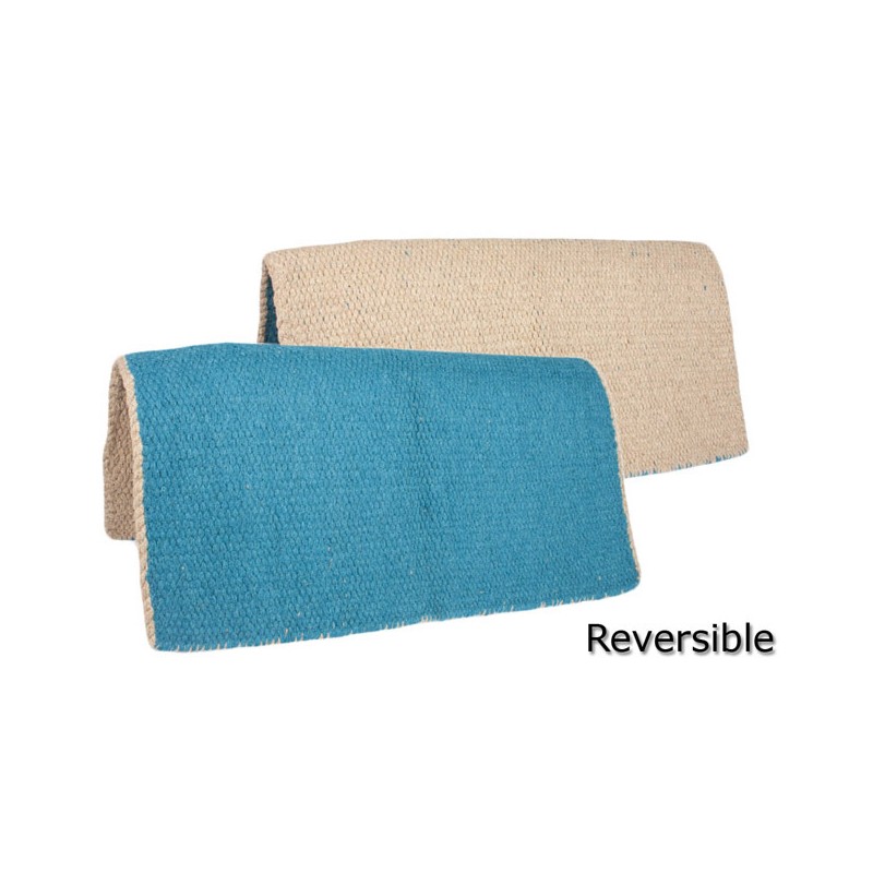 Turquoise Reversible New Zealand Wool Show Saddle Blanket