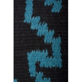 Premium Wool Black w Turquoise Show Saddle Blanket