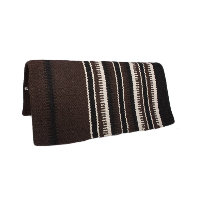 Brown W Pattern Premium Wool Show Saddle Blanket