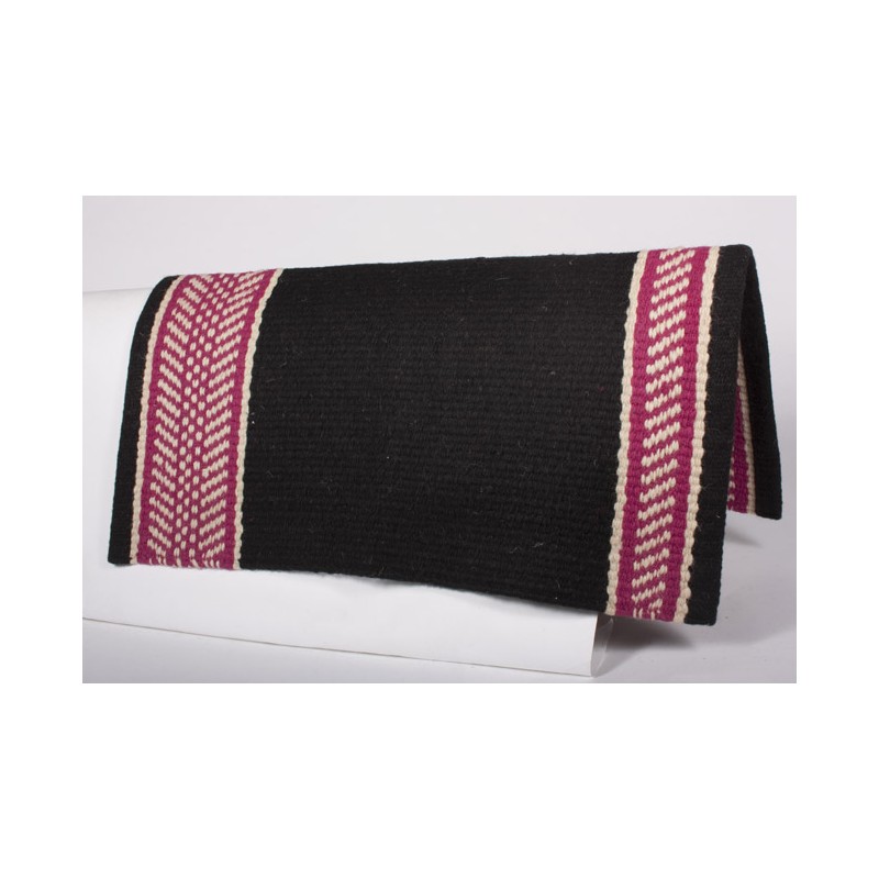 Black W Pink Premium Wool Show Saddle Blanket