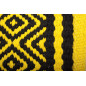Black/Yellow Premium Wool Show Saddle Blanket