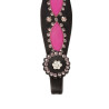 Black Pink Crystals Western Horse Headstall Reins Tack