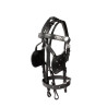 Black Leather Western Pleasure Horse Driving Harness for Cart
