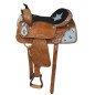 Blue Western Barrel Racing Horse Saddle Tack 15 16