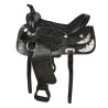 Black Western Pleasure Trail Horse Leather Saddle 15 18