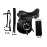 17 All Purpose Black English Leather Saddle Kit