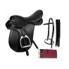 Black Leather English Horse Saddle Tack Package 15 18