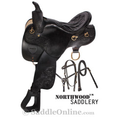 Comfy Black Horse Western Leather Endurance Saddle 16.5