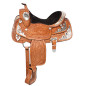 Flash Western Leather Silver Show Horse Saddle 15