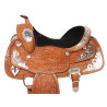 Flash Western Leather Silver Show Horse Saddle 15