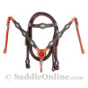15 Tooled Ostrich Seat Barrel Racing Saddle Horse